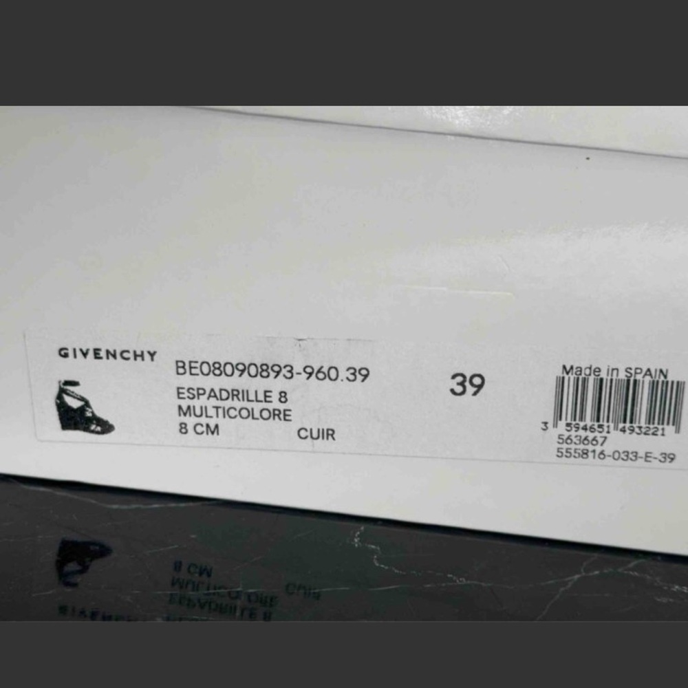Givenchy Black and Cream Floral Wedges - Picture 7 of 9